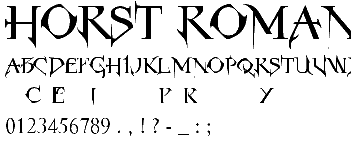 Horst Roman Gothic font